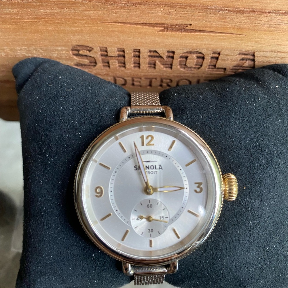 Shinola Birdy 34 mm quartz watch.